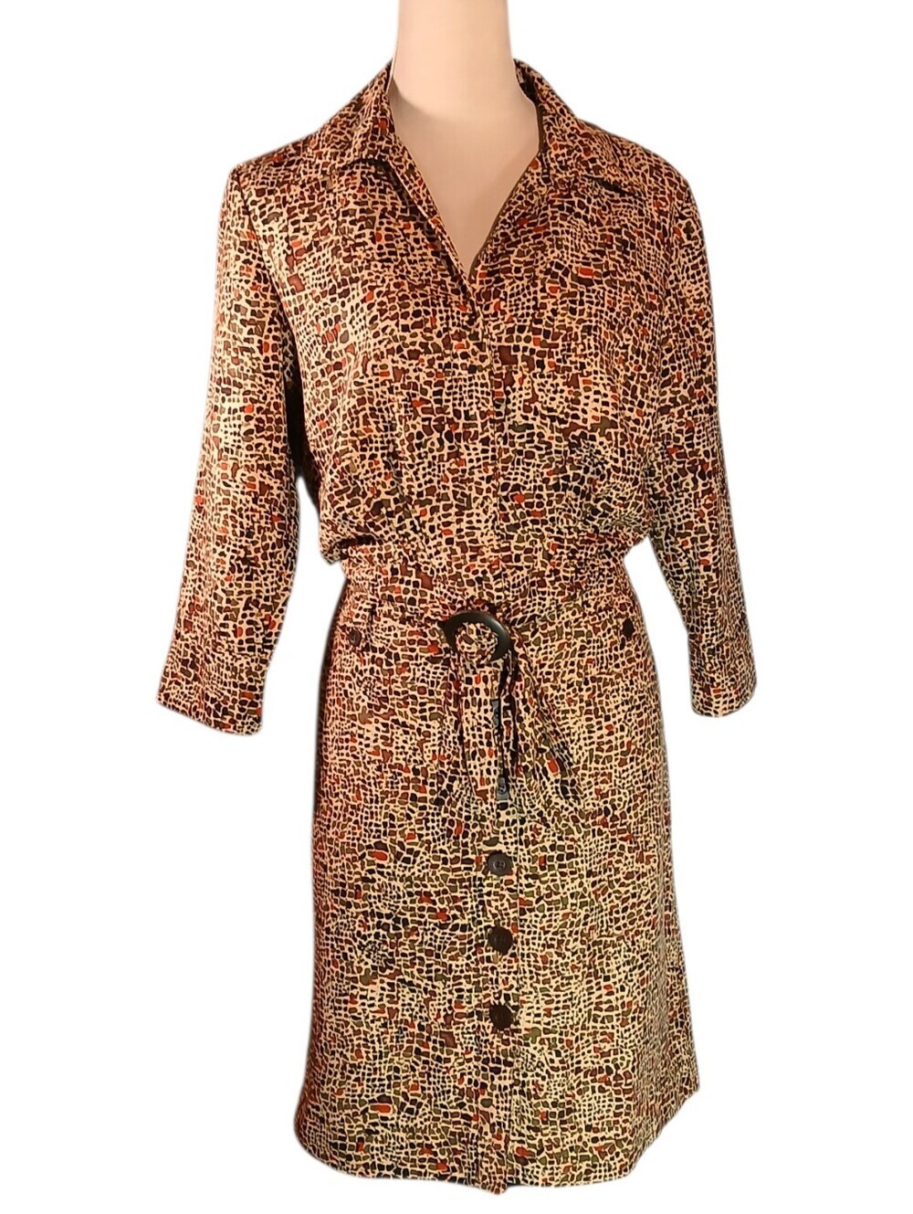 Vintage 80s Silk Lined Skirt Set Sz 8